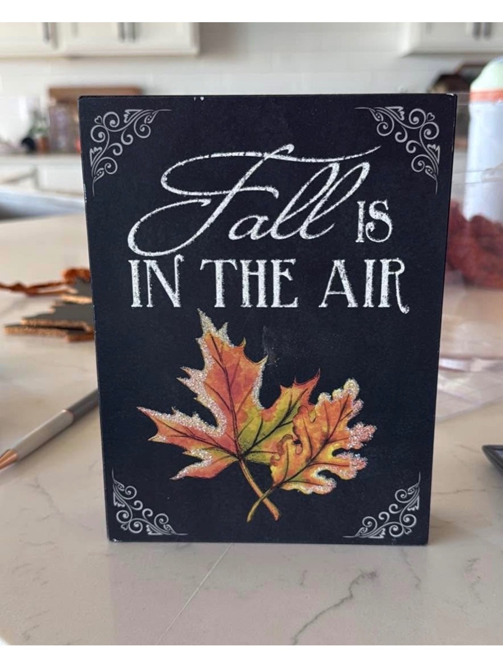 Small wooden sign
